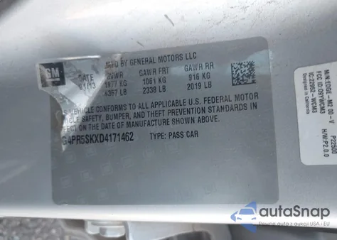 2013 Buick Verano Convenience Group from USA, damaged, VIN 1G4PR5SKXD4171462